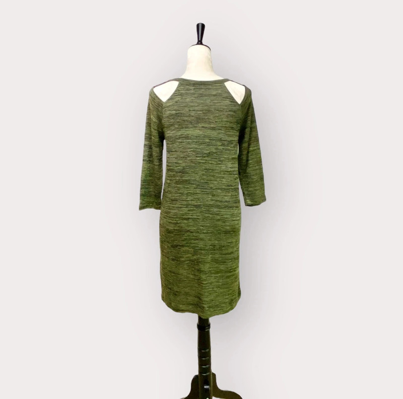 Anthropologie Alya Cut Out T-Shirt Dress Green 4