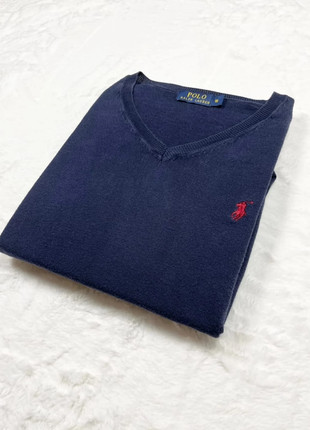 Ralph Lauren pull col V bleu marine homme taille M coton logo rouge, marca: Ralph Lauren, estado: Muito bom, tamanho: M, €30.00, €32.20 inclui Proteção do Comprador Pro