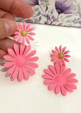 Pendientes flores rosa -rose flower earrings, marque: Local, état: Neuf sans étiquette, 9,90 €, 11,10 € Protection acheteurs incluse