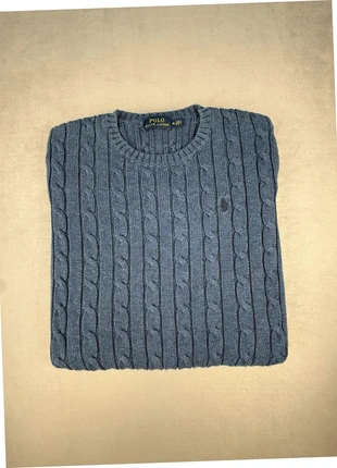 ralph lauren pull bleu torsadé col rond coton logo ton sur ton femme taille S ajusté chic “278”, marque: Ralph Lauren, état: Très bon état, taille: S / 36 / 8, 32,00 €, 34,30 € Protection acheteurs (Pro) incluse