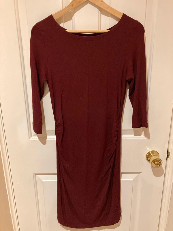 Seraphine burgandy maternity shift dress size 10