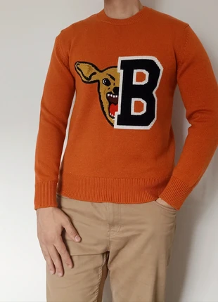 Pull Burberry orange graphique Varsity Ivie en laine tricotée - taille S, brand: Burberry, condition: Very good, size: S, €60.00, €63.70 includes Buyer Protection