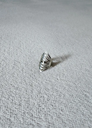 Bague couleur argent uni geometrique losange strie bande, condition: Very good, size: Adjustable, €2.00, €2.80 includes Buyer Protection