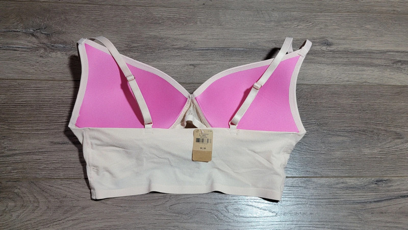 Victoria's Secret Loungin Wireless Push-up Bra Size: M Color: Beige 3