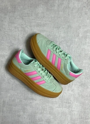 Adidas Originals Gazelle Bold - Vert/Rose - taille 36, merk: adidas, staat: Heel goed, maat: 36, € 50,00, € 53,20 inclusief Kopersbescherming