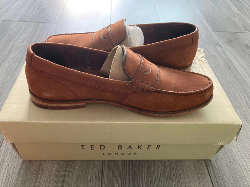 Ted Baker Casual Men Brown Loafer Shoes, Size: 9