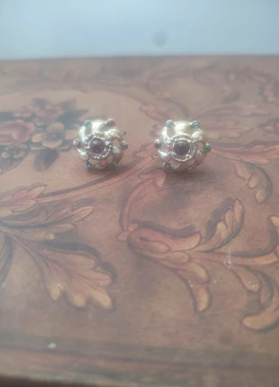 vintage art deco pale gold tone colourful glass crystal screw fasten earrings , brand: Vintage, condition: Good, £3.99, £4.89 includes Buyer Protection Pro