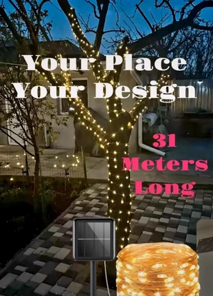 Solar power 33 meters long warm light: multiuse, brand: solar powered 33 meters warm light, condition: New with tags, £7.50, £8.58 includes Buyer Protection