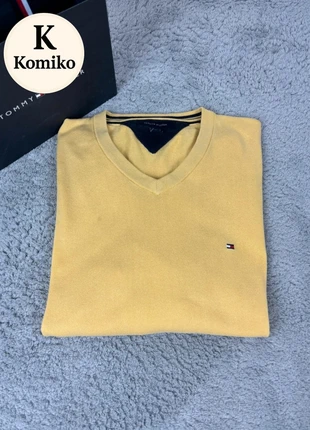 Sweat Pull Col V en Coton Tommy Hilfiger Jaune - Taille L - Homme, marca: Tommy Hilfiger, estado: Muy bueno, tamaño: L, 14,90 €, 16,35 € Protección al comprador Pro incluida