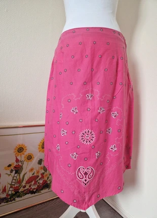 Pink cotton bandana skirt | y2k vintage alternative streetwear skater, marque: Vintage Dressing, état: Très bon état, taille: M / 38 / 10, 15,00 €, 16,45 € Protection acheteurs (Pro) incluse