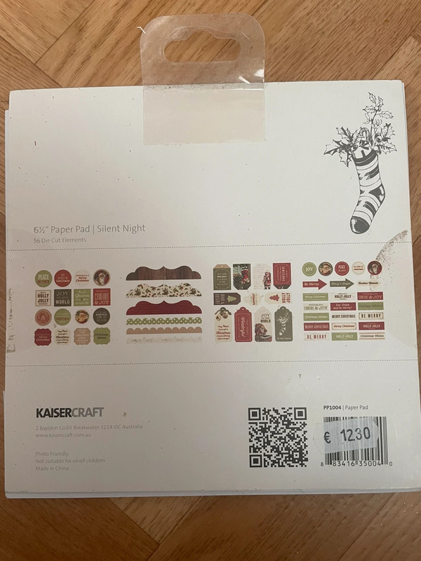 Kaiser craft bloc scrapbooking et étiquettes Noël