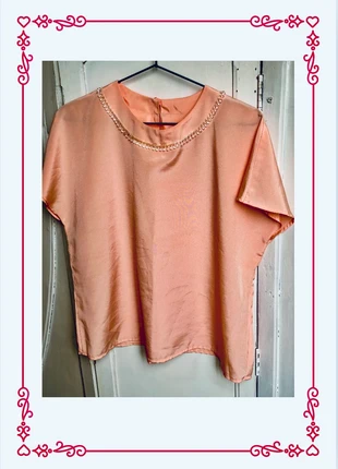 Blouse corail vintage années 80’  brodée perles, marca: Vintage Dressing, estado: Muy bueno, tamaño: M / 38 / 10, 16,00 €, 17,50 € Protección al comprador Pro incluida