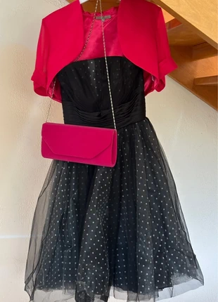 Robe noir, boléro et petit sac, marca: Créatif Paris, estado: Nuevo sin etiquetas, tamaño: L / 40 / 12, 50,00 €, 53,20 € Protección al comprador incluida