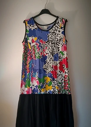 Robe longue vintage avec motifs colorés 38/40, marque: Vintage, état: Très bon état, taille: M / 38 / 10, 12,00 €, 13,30 € Protection acheteurs incluse