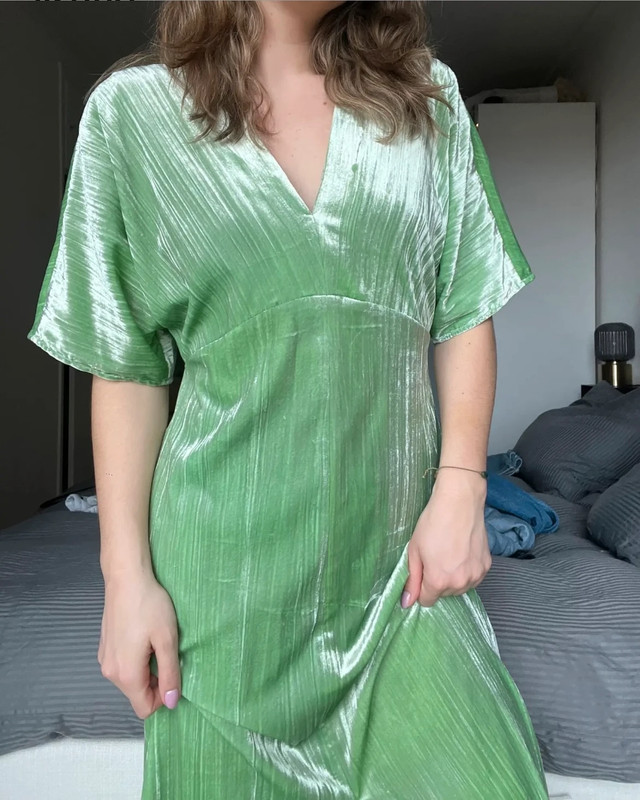 Arket midi dress in green 4