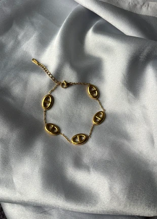 Bracelet doré motif ovale, brand: Intemporel, condition: New with tags, €8.00, €9.10 includes Buyer Protection