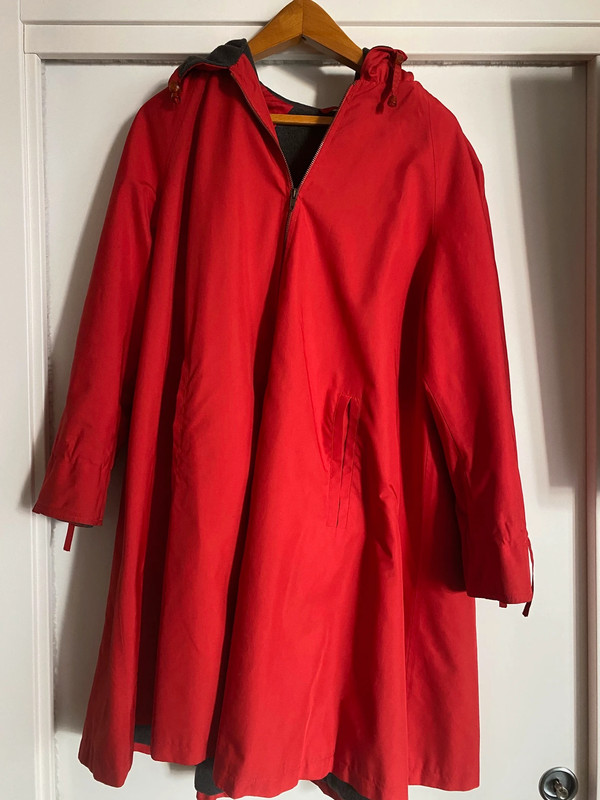 Filippo Chiesa - Cappotto Impermeabile Donna Rosso Vintage TG. 46