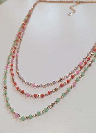 Accessorize Longline Layered Facet Bead Necklace - 3 Strands Boho necklace, brand: Accessorize, condition: Very good, £5.50, £6.48 includes Buyer Protection