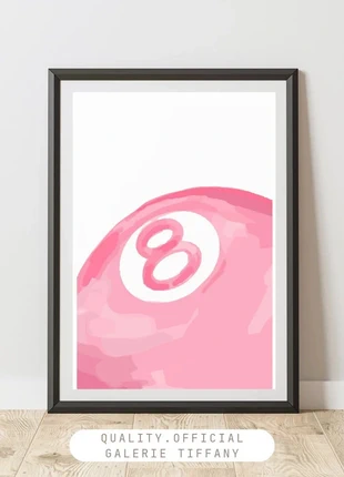 Affiche – Boule 8 Rose A3, merk: Fait Main, staat: Heel goed, € 10,00, € 11,20 inclusief Kopersbescherming Pro