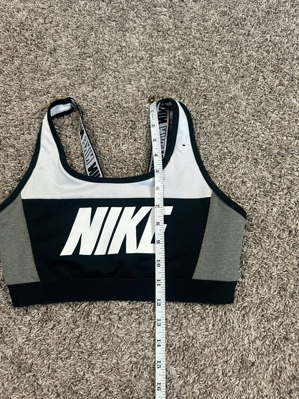 Nike Dri Fit Women's Classic Medium Support Sports Bra Color Block Logo Straps 4