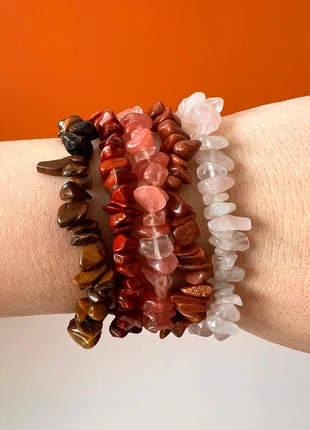 5 splitarmbanden zonnesteen, merk: Handmade, staat: Goed, € 25,00, € 26,95 inclusief Kopersbescherming