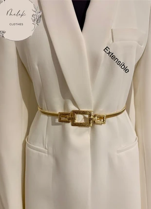 Superbe ceinture carrée Elastique doré, marque: marque indépendante, état: Très bon état, taille: Ajustable, 10,00 €, 11,20 € Protection acheteurs incluse