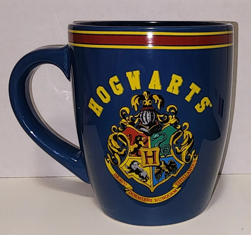 Harry Potter Coffee Cup Blue Ceramic Mug Hogwarts Wizardry 25 Oz Red Stripe Mug 1