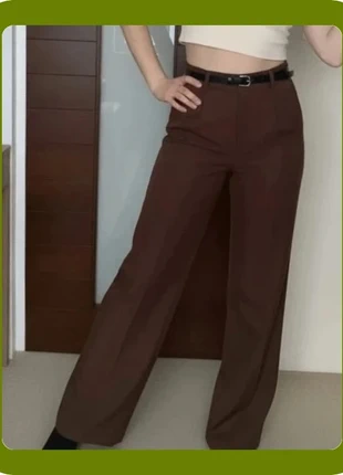 Pantalon marron droit taille haute 👖🤎, marque: Nana, état: Très bon état, taille: S / 36 / 8, 47,90 €, 51,00 € Protection acheteurs incluse