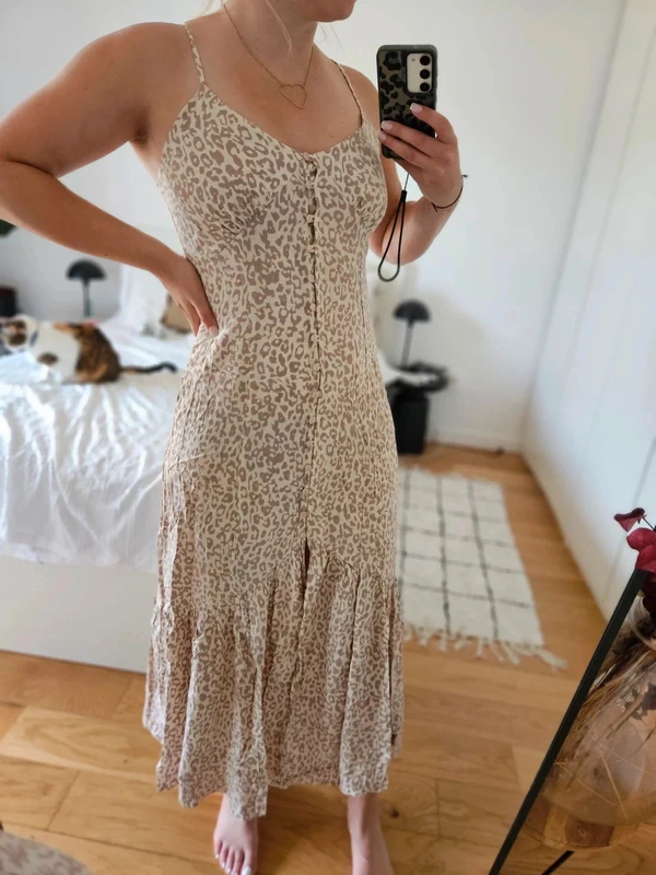 Robe longue d'été léopard taille 38 / M