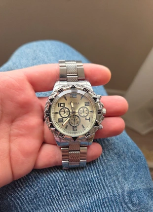 Montre homme argentée, marque: Quartz, état: Très bon état, taille: 43–46 mm, 14,90 €, 16,35 € Protection acheteurs incluse