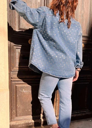 Chemise en jean à strass - Brillez de mille feux, brand: Boutique Italiana, condition: New with tags, size: One size, €42.00, €44.80 includes Buyer Protection Pro