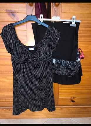 Ensemble jupe/t-shirt noir taille S , merk: Cache Cache, staat: Nieuw zonder prijskaartje, maat: S / 36 / 8, € 5,99, € 6,99 inclusief Kopersbescherming