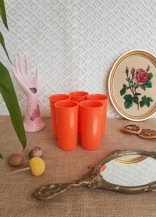 Lot de 5 verres en plastique orange - vintage , marca: Vintage, estado: Muito bom, €5.00, €5.95 inclui Proteção do Comprador Pro