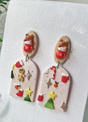 Boucles d'oreilles pour Noël en fimo, marke: FIMO, zustand: Neu, 8,50 €, 9,63 € beinhaltet Vinted-Käuferschutz Pro