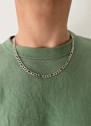 Chaine figaro argentée acier inoxydable, Collier homme acier inoxydable, marque: sans marque, état: Très bon état, 12,00 €, 13,30 € Protection acheteurs (Pro) incluse