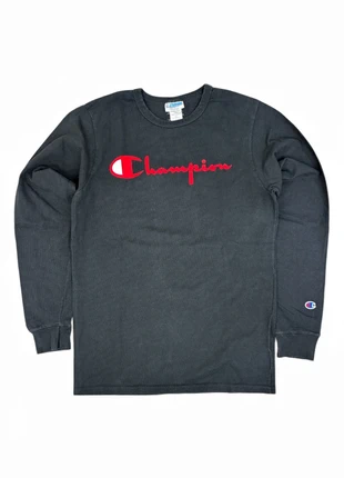 T-shirt manches longues noir Champion logo rouge - Taille M, marke: Champion, zustand: Sehr gut, größe: M, 22,00 €, 23,80 € inklusive Vinted-Käuferschutz