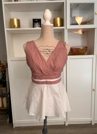 Top rose et blanc, marque: Jennyfer, état: Très bon état, taille: L / 40 / 12, 6,00 €, 7,00 € Protection acheteurs incluse