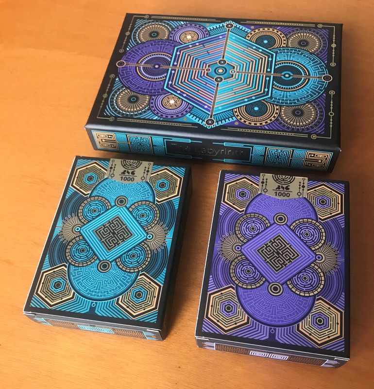 The Labyrinth Exclusive Box Set - Relentless Venture - Playing Cards Gilded Decks - New 2