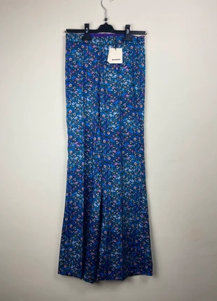 Pantalon fluide large Sandro neuf bleu motif fleurie été large léger - S, brand: Sandro, condition: New with tags, size: S / 36 / 8, €70.00, €74.20 includes Buyer Protection