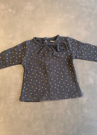 T-shirt manches longues noir et doré Kitchoun 1 mois, brand: Kitchoun, condizioni: Ottime, taglia: Fino a 1 mese / 50 cm, €1.50, €2.28 include la Protezione acquisti