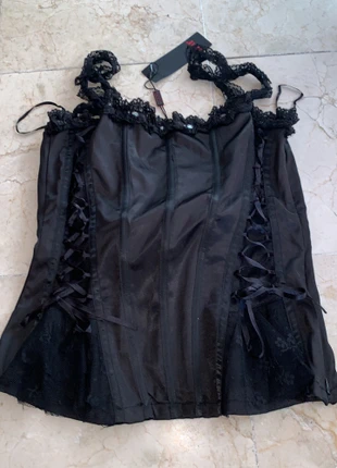 Corset noir , merk: Love, staat: Nieuw met prijskaartje, maat: S / 36 / 8, € 8,50, € 9,63 inclusief Kopersbescherming