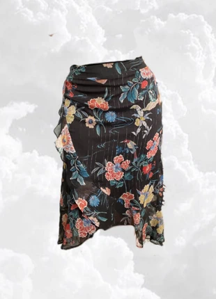 Jupe midi à volants et fleurs Gonna Midi skirt with flowers y2k vintage cute Falda, brand: Grain de Malice, condition: New without tags, size: S / 36 / 8, €12.00, €13.30 includes Buyer Protection