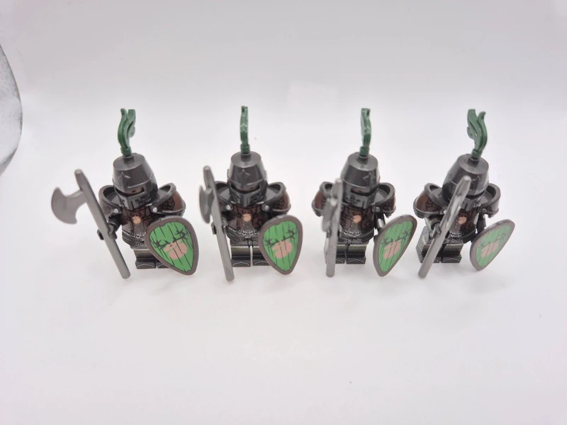 Figurines type lego 4 soldats chevaliers Du Cerf - photo numéro 5