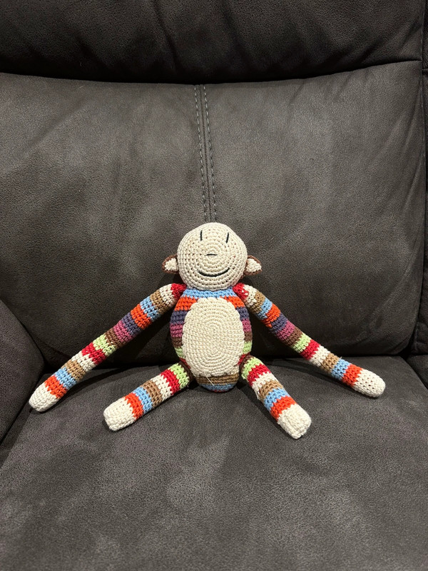 Anne-Claire Petit Multicolour Crochet Monkey Soft Plush Toy 1
