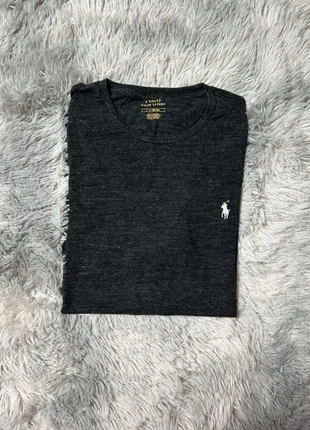 T shirt Ralph Lauren Noir Chiné Col Rond Logo Brodé Blanc Taille L, marca: Ralph Lauren, estado: Muito bom, tamanho: L, €22.00, €23.80 inclui Proteção do Comprador Pro