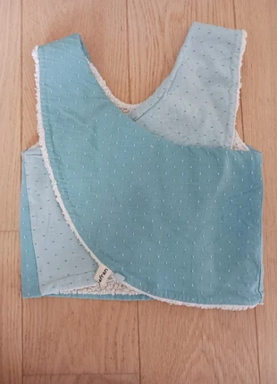 Gilet sans manches Bleu Safran, brand: Fait Main, condizioni: Buone, taglia: 24-36 mesi / 92 cm, €10.00, €11.20 include la Protezione acquisti