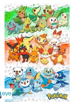 Pokémon - Poster Maxi 91,5x61 - Premiers Partenaires, brand: GB EYE, condition: New with tags, size: One size, €6.90, €7.95 includes Buyer Protection Pro