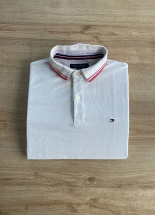Polo blanc col rose Tommy Hilfiger taille S, marke: Tommy Hilfiger, zustand: Sehr gut, größe: S, 15,00 €, 16,45 € inklusive Vinted-Käuferschutz