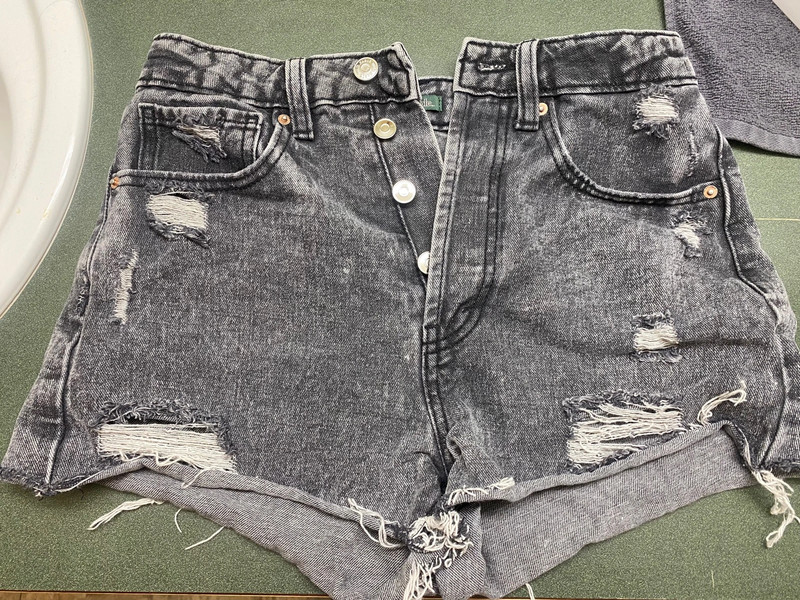 High waisted jean shorts 1