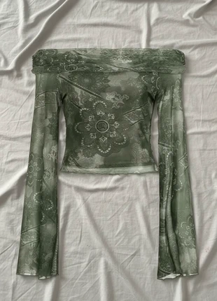 Top Vert Kaki Imprimé Bandana – Épaules Dénudées – Taille S, marque: Vintage Dressing, état: Très bon état, taille: S / 36 / 8, 24,00 €, 25,90 € Protection acheteurs incluse